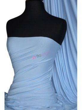 Viscose Rayon 4 Way Stretch Jersey Fabric- Baby Blue Q300 BBL