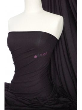 Viscose Rayon 4 Way Stretch Jersey Fabric- Black Q300 BK