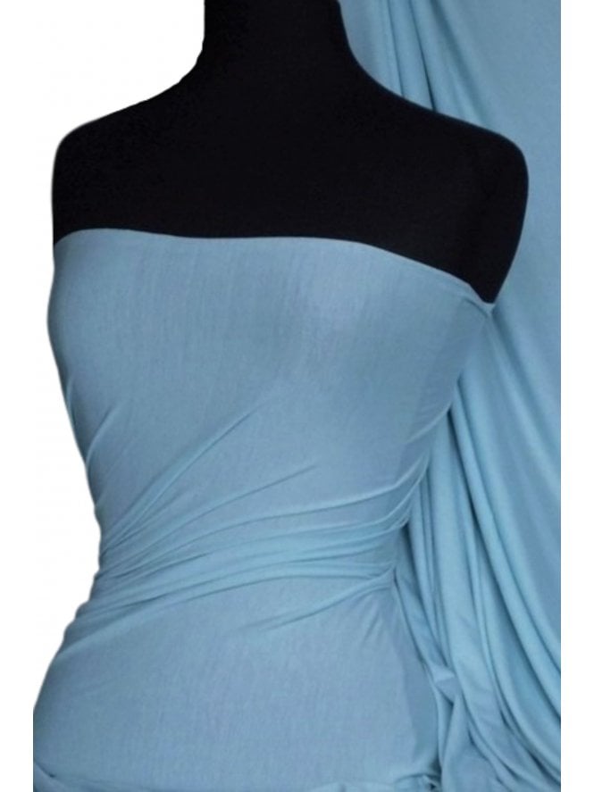 Viscose Rayon 4 Way Stretch Jersey Fabric- Bluebell Q300 BLB