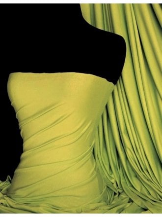 Viscose Rayon 4 Way Stretch Jersey Fabric- Bright Green Q300 BGR