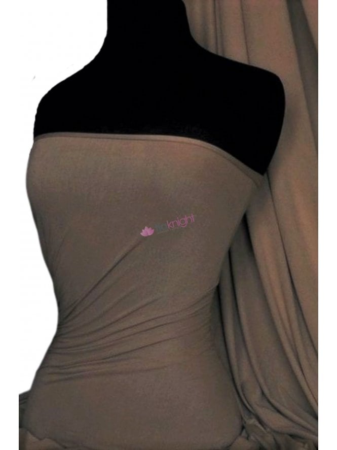 Viscose Rayon 4 Way Stretch Jersey Fabric- Chestnut Q300 CHS