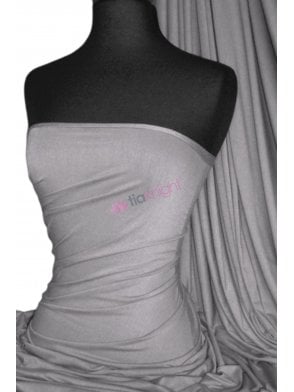 Viscose Rayon 4 Way Stretch Jersey Fabric- Cloud Grey Q300 CGR