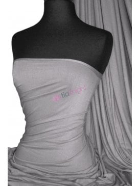 Viscose Rayon 4 Way Stretch Jersey Fabric- Cloud Grey Q300 CGR