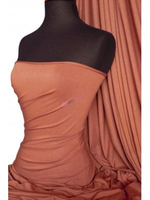 Viscose Rayon 4 Way Stretch Jersey Fabric- Copper Q300 COP