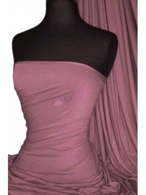 Viscose Rayon 4 Way Stretch Jersey Fabric- Dark Rose Q300 DRS