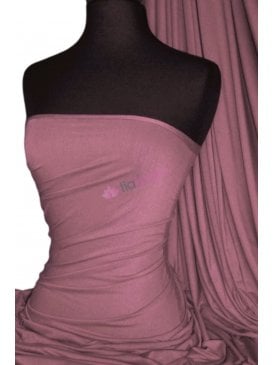 Viscose Rayon 4 Way Stretch Jersey Fabric- Dark Rose Q300 DRS