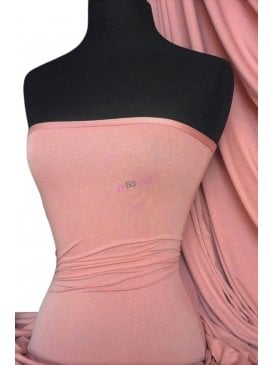 Viscose Rayon 4 Way Stretch Jersey Fabric- Dusky Pink Q300 DPN