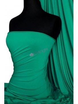Viscose Rayon 4 Way Stretch Jersey Fabric- Emerald Green Q300 EMR