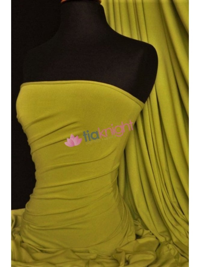 Viscose Rayon 4 Way Stretch Jersey Fabric- Kiwi Green Q300 KWI