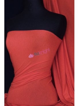Viscose Rayon 4 Way Stretch Jersey Fabric- Light Red Q300 LTRD
