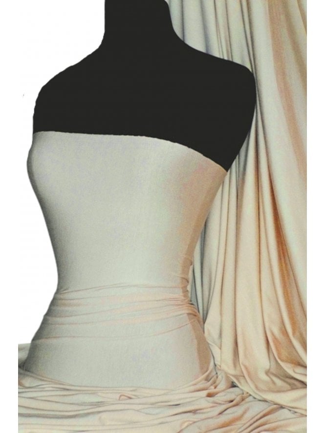Viscose Rayon 4 Way Stretch Jersey Fabric- Light Stone Q300 LTSTN