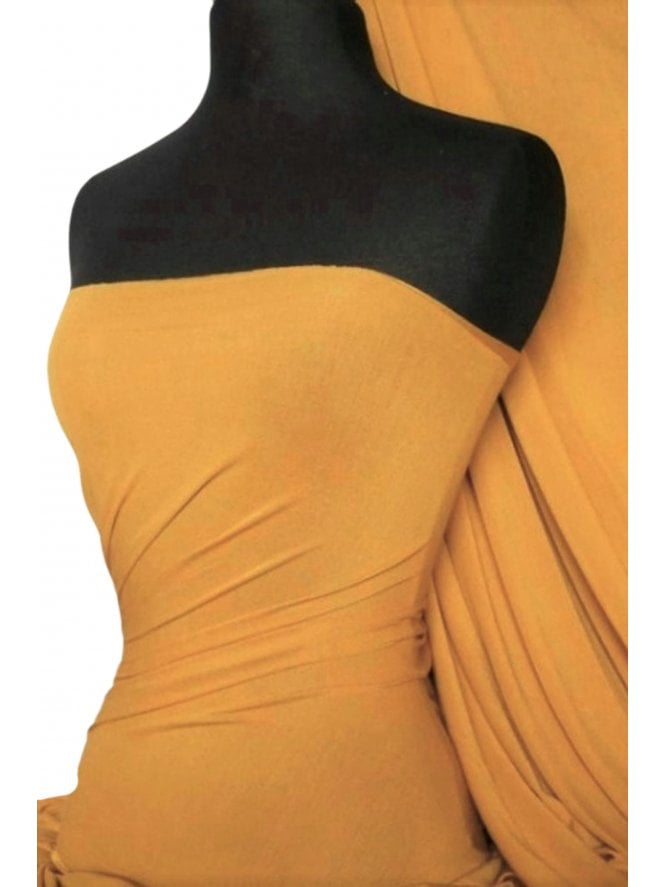 Viscose Rayon 4 Way Stretch Jersey Fabric- Marigold Q300 MGLD
