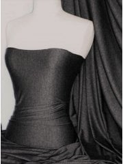 Viscose Rayon 4 Way Stretch Jersey Fabric- Marl Dark Charcoal Q300 DCHCL