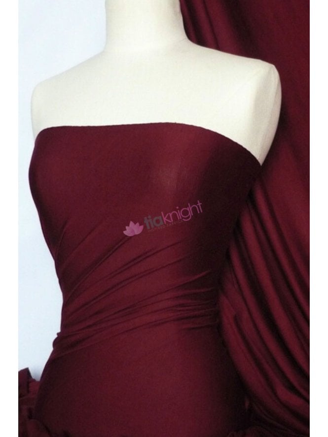 Viscose Rayon 4 Way Stretch Jersey Fabric- Maroon Q300 MRN