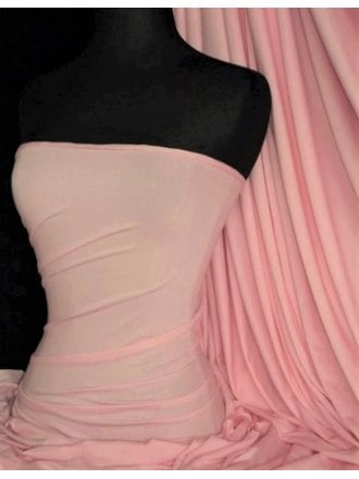 Viscose Rayon 4 Way Stretch Jersey Fabric- Milkshake Pink Q300 MKPN
