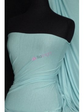 Viscose Rayon 4 Way Stretch Jersey Fabric- Minty Blue Q300 MTYBL
