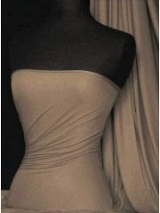 Viscose Rayon 4 Way Stretch Jersey Fabric- Mocha Q300 MCH