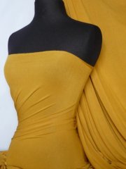  Viscose Rayon 4 Way Stretch Jersey Fabric- Mustard Q300 MSTD