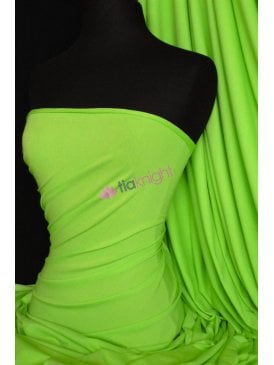 Viscose Rayon 4 Way Stretch Jersey Fabric- Neon Green Q300 NGR
