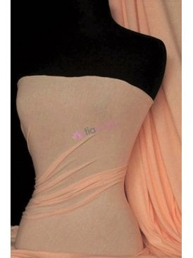 Viscose Rayon 4 Way Stretch Jersey Fabric- Peach Q300 PCH