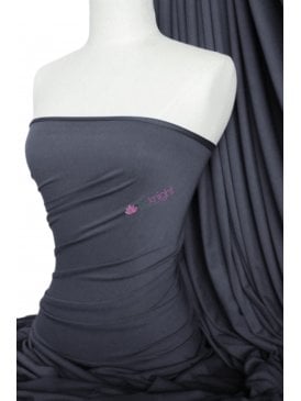 Viscose Rayon 4 Way Stretch Jersey Fabric- Platinum Grey Q300 PLT
