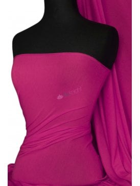 Viscose Rayon 4 Way Stretch Jersey Fabric- Raspberry Q300 RSP