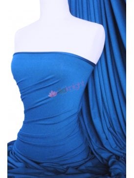 Viscose Rayon 4 Way Stretch Jersey Fabric- Royal Blue Q300 RBL