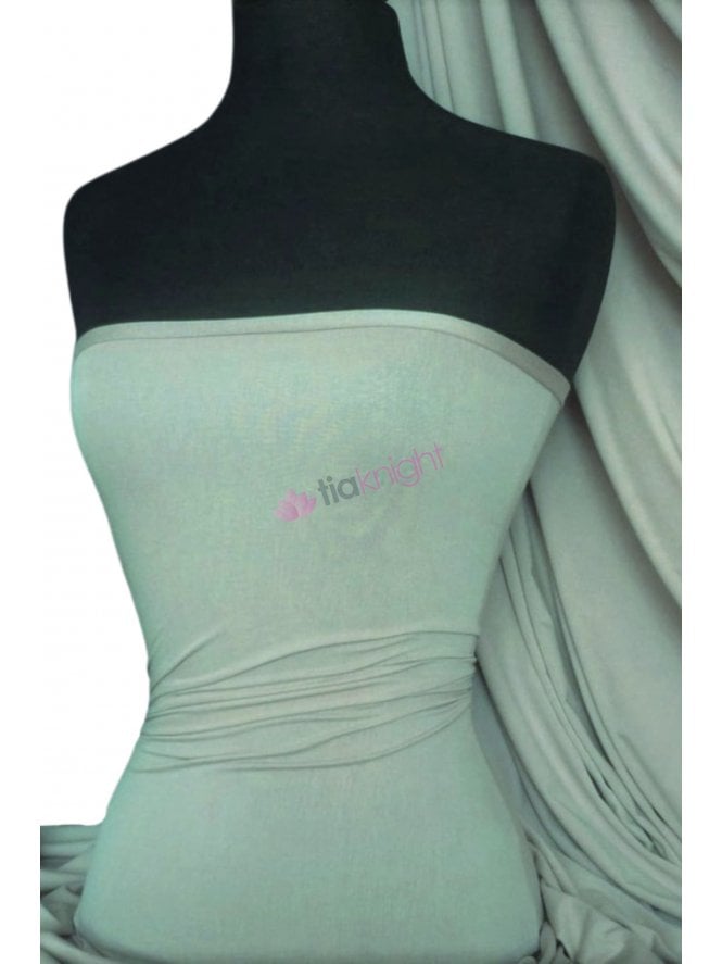 Viscose Rayon 4 Way Stretch Jersey Fabric- Sage Q300 SGE