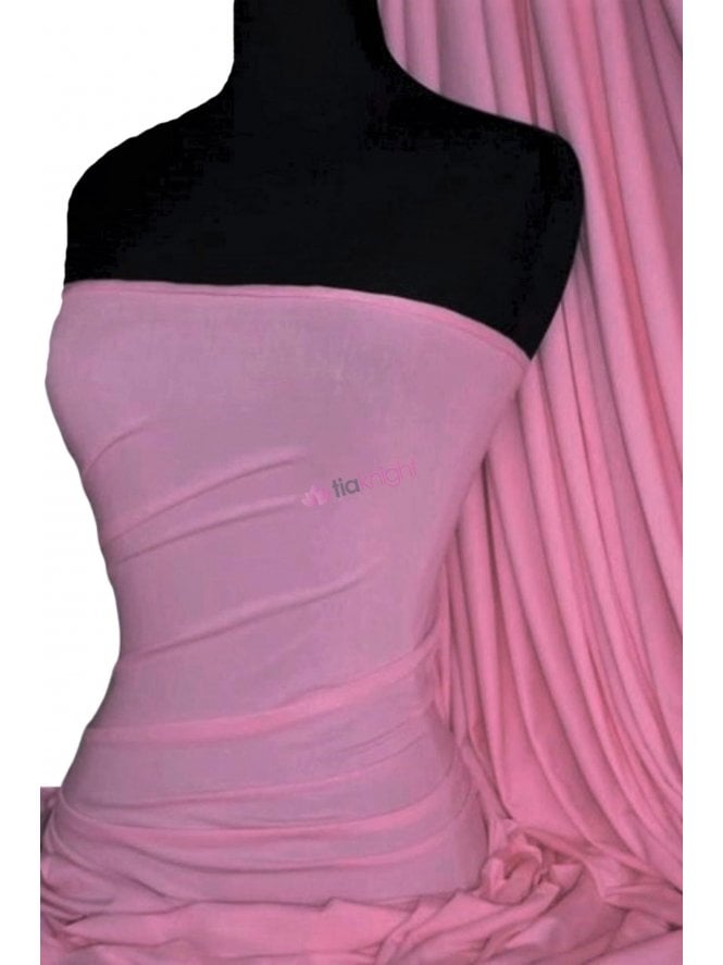 Viscose Rayon 4 Way Stretch Jersey Fabric- Taffy Pink Q300 TFPN