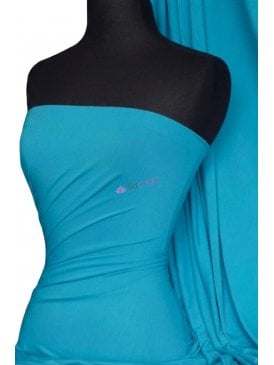 Viscose Rayon 4 Way Stretch Jersey Fabric- Turquoise Q300 TQS