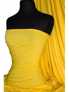Viscose Rayon 4 Way Stretch Jersey Fabric- Yellow Q300 YL