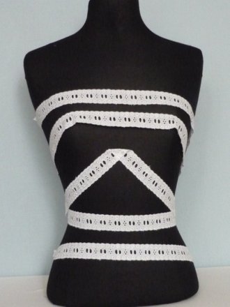White Broderie Design Trimming