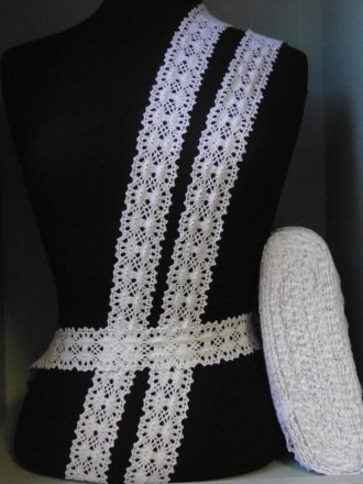 White Cotton Crochet Trim