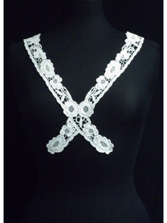 White Cotton Flower Neck Piece