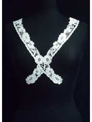 White Cotton Flower Neck Piece