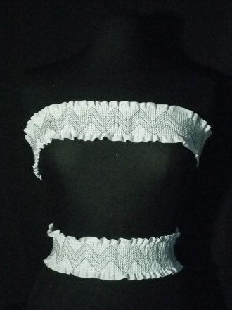White Cotton Zig-Zag Stretchy Trim
