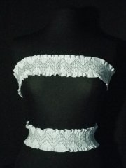 White Cotton Zig-Zag Stretchy Trim