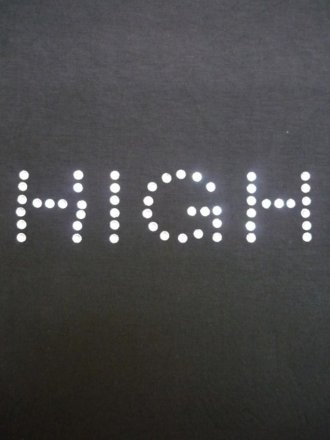 White "High" Iron-On Rhinestuds