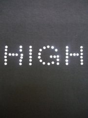 White "High" Iron-On Rhinestuds