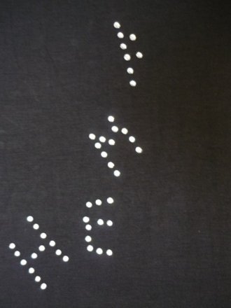 White 'I M E H' Iron-On Rhinestuds