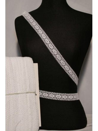 White Oval Cotton Crochet Trim