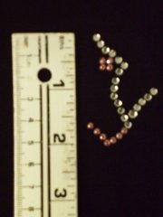 White/Pink Iron-On Rhinestuds