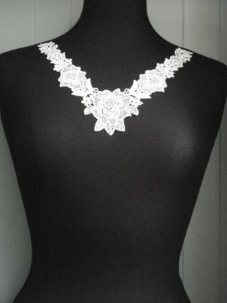 White Rose Lace Neck Piece
