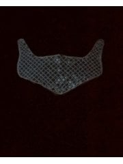  White Silver Sequin Net Neck Piece