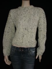 WOMEN'S Cream 100% Pure Wool Jumper