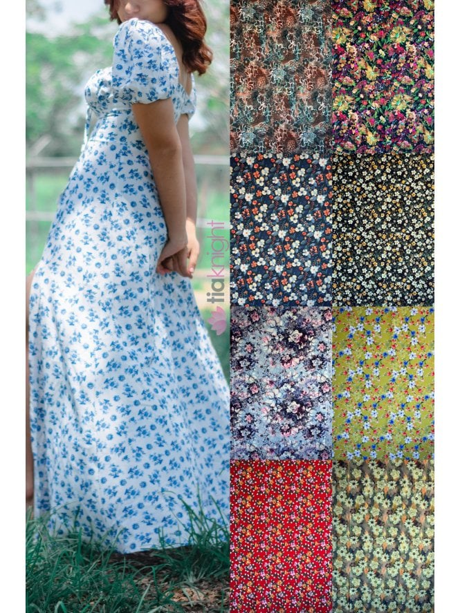 Woven Blouse/Dress Dressmaking Fabric- Floral Prints