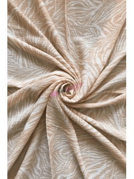 Woven Linen Look 100% Viscose Fabric- Peach/Ivory Zebra SQ695 PCH